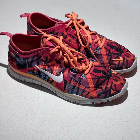 Nike Free Womens 5.0 Tr Fit 4 Mesh Print Training running Shoes Size 9 sneakers - Picture 4 of 7